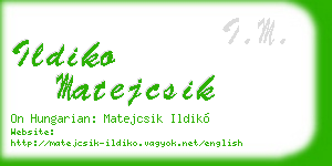 ildiko matejcsik business card